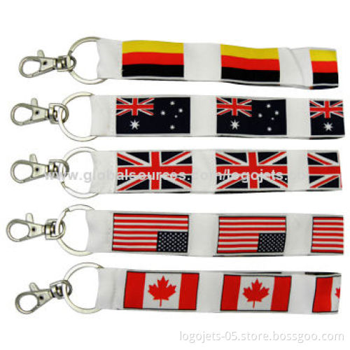 Woven wristband keychain